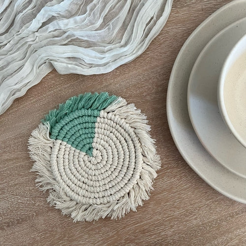 Macramé Drink Coaster (7inch)