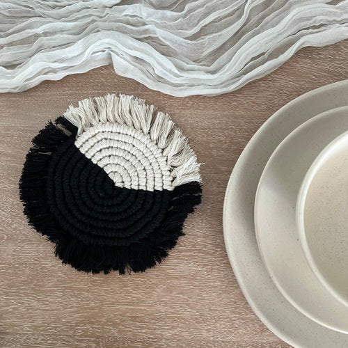 Macramé Drink Coaster (7inch)