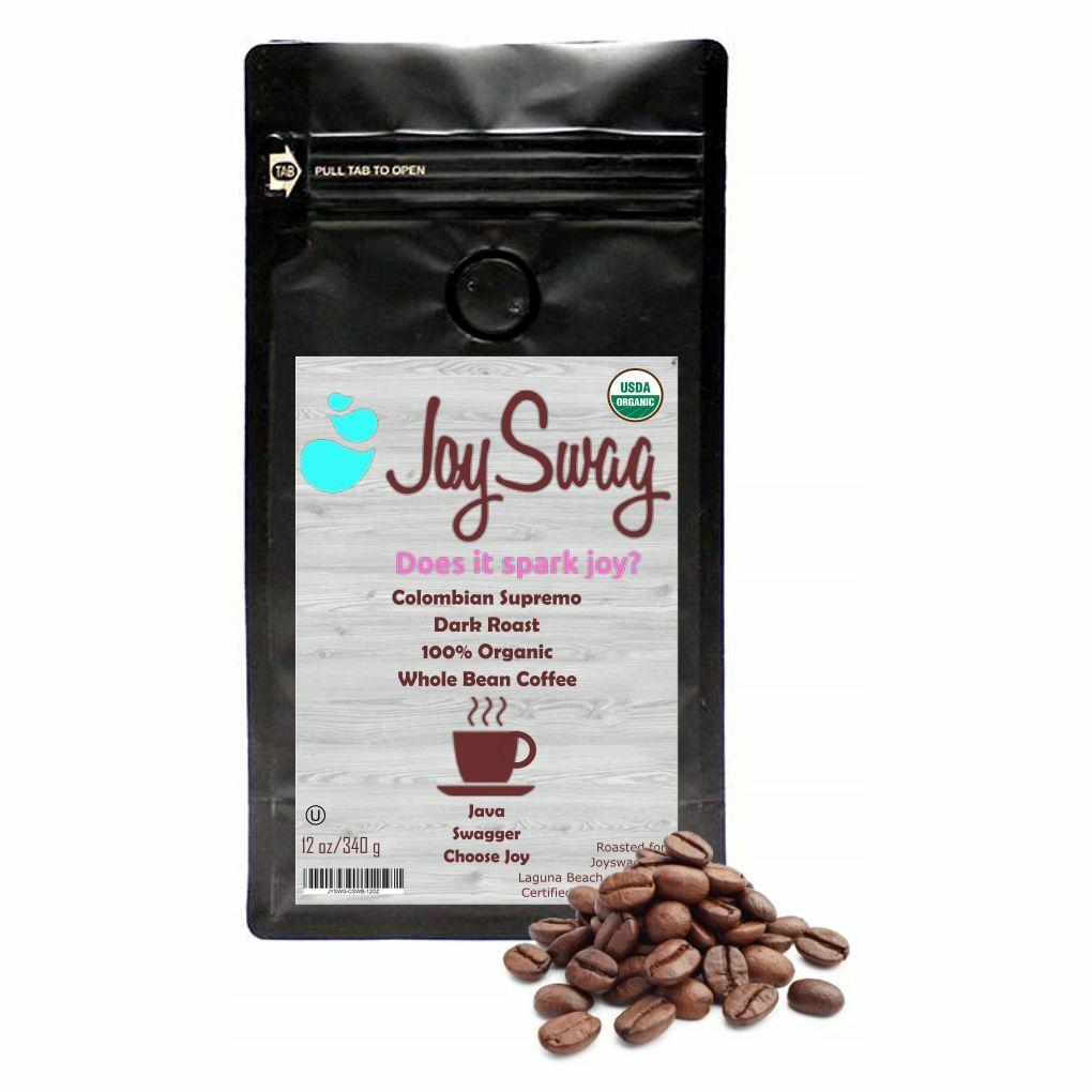 Hand-Crafted Dark Roast Premium Colombian Supremo Micro-Roast Whole Bean Coffee