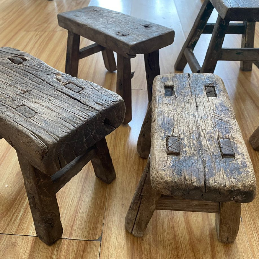 Vintage Reclaimed Stool - One of a kind