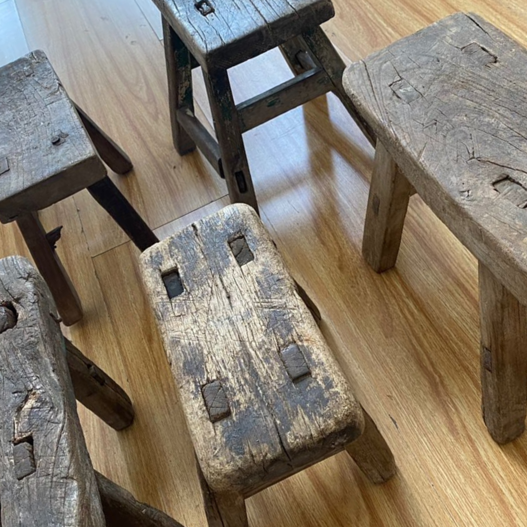 Vintage Reclaimed Stool - One of a kind